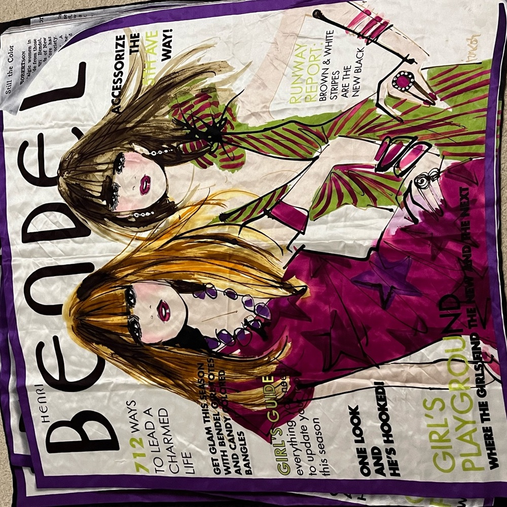 RARE Henri Bendel large scarf/wrap - Picture 2 of 4